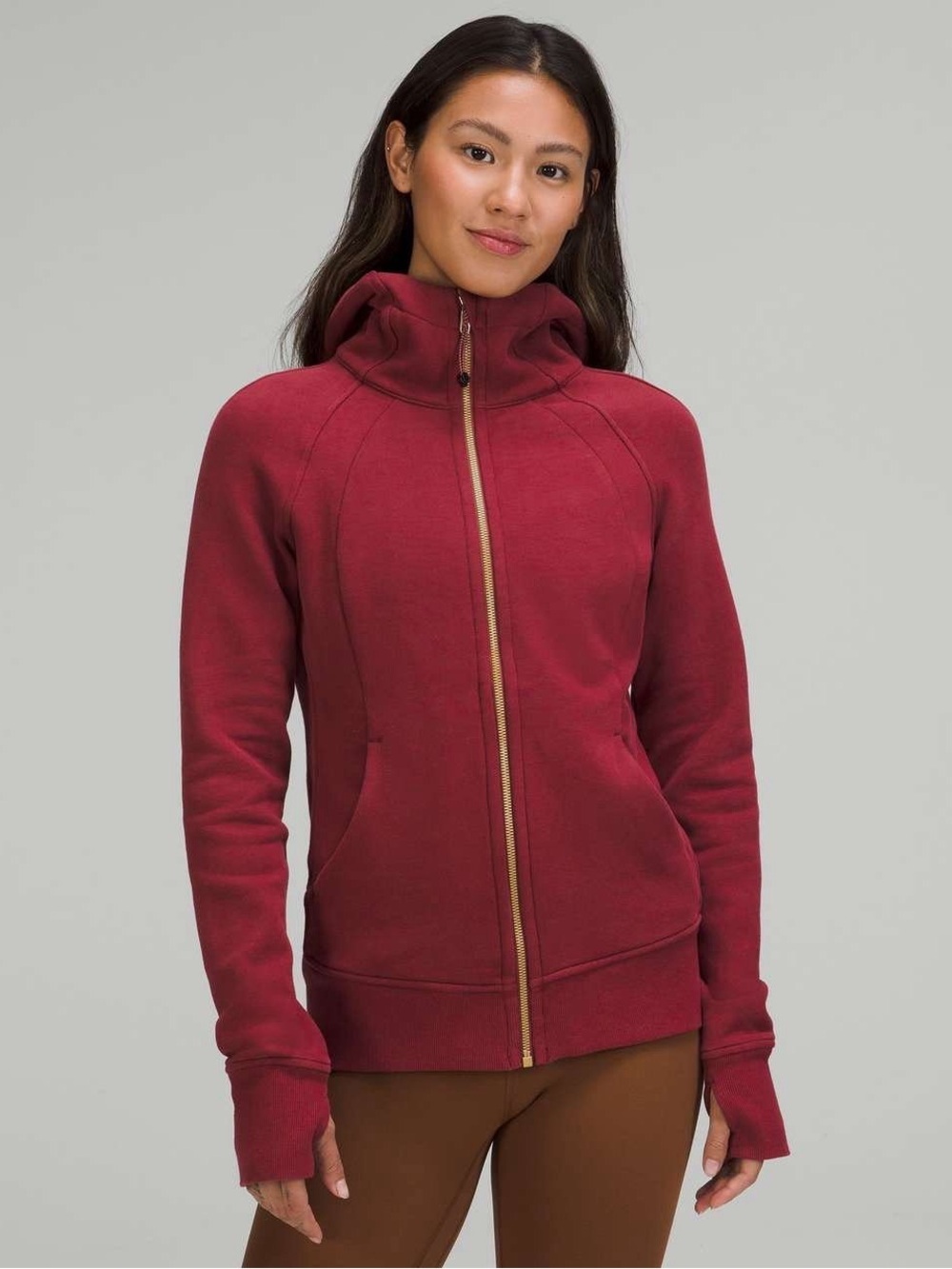 Lululemon Scuba Full-Zip Hoodie Mulled Wine Gold Size 6